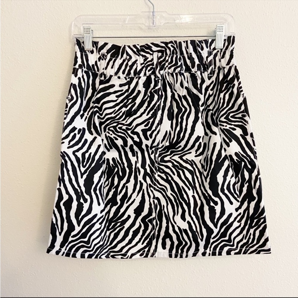 NWT BAR III Zebra Print Skirt Sz 8